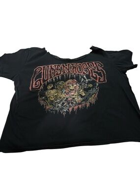 Guns n Roses crop T-shirt band tour large cropped Use Your Illusion 1992-1993